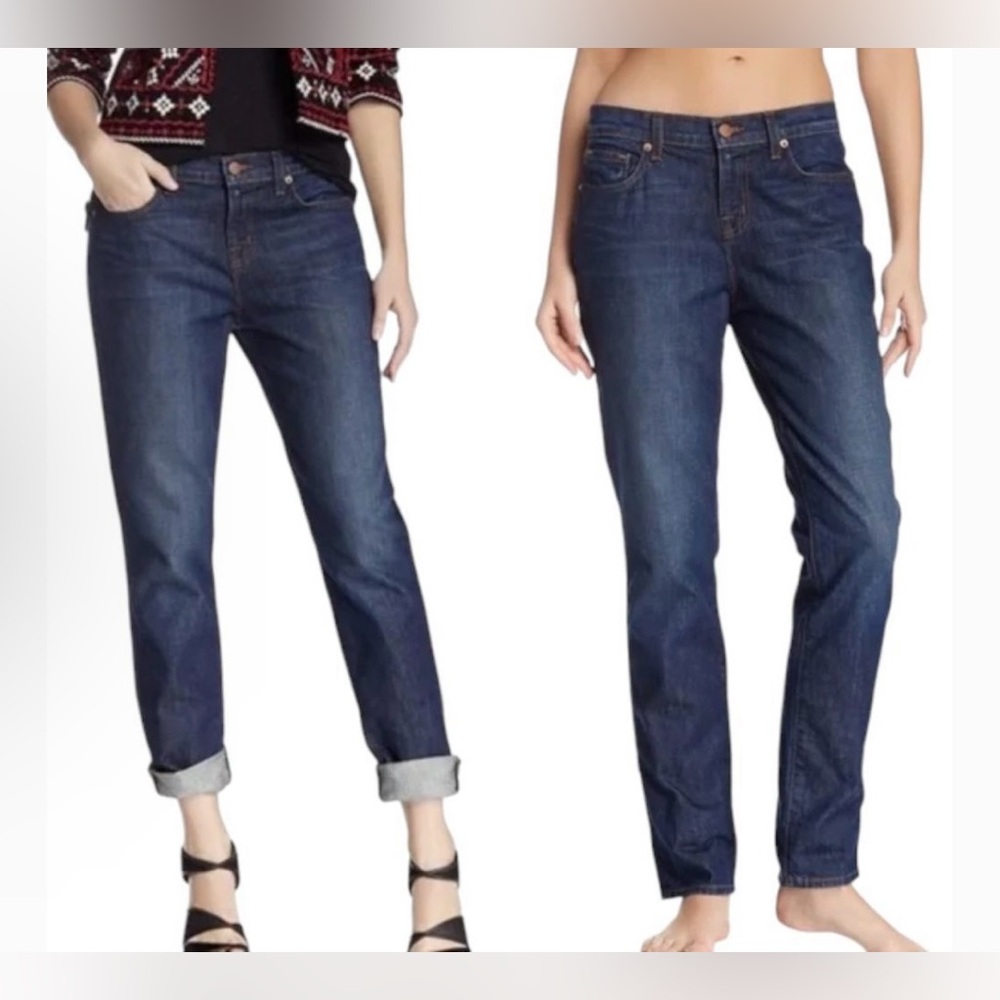 J Brand Aidan Ringer Boyfriend  Five Pocket Classic Blue Jeans